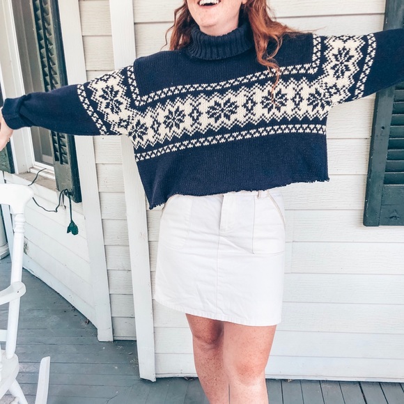 Cropped Winter Sweater
